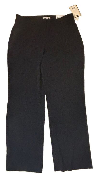 Dana Buchman Pants - NEW Dana Buchman Women's Dress Pants 12 Straight Leg  Black Tie Front Seem Pocke
